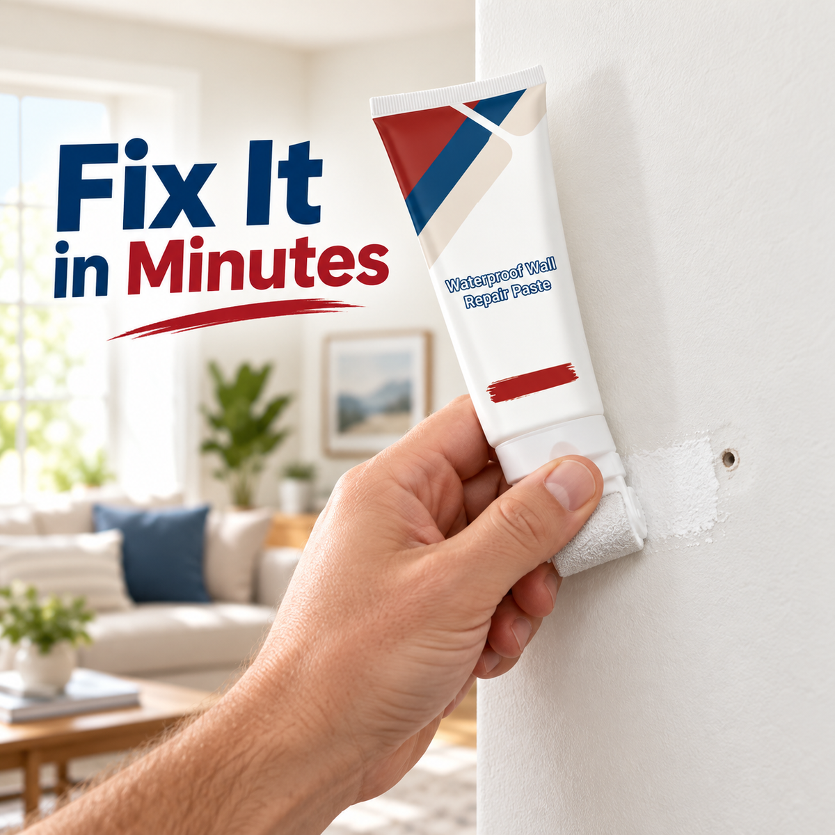 😃All-in-One Wall Repair Paste with Roller Brush