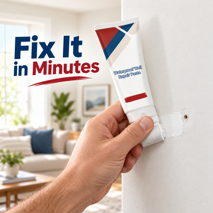 😃All-in-One Wall Repair Paste with Roller Brush