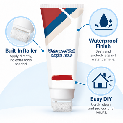 😃All-in-One Wall Repair Paste with Roller Brush